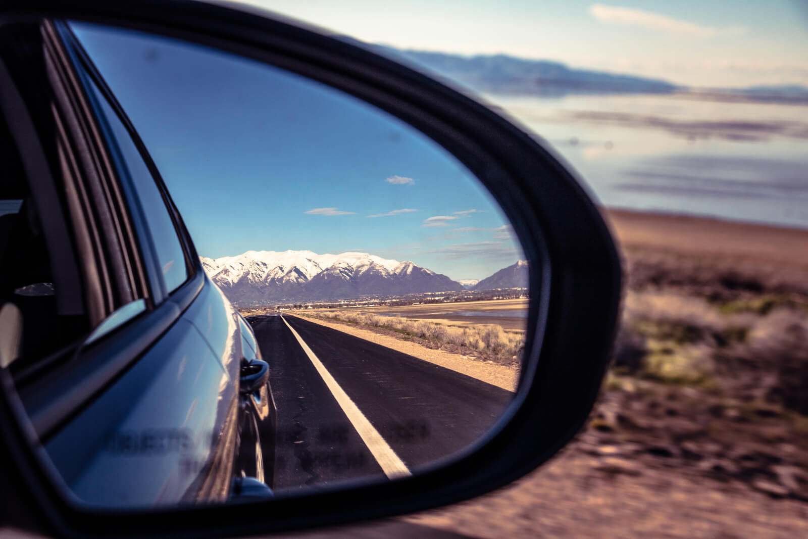eb car side mirror mountains
