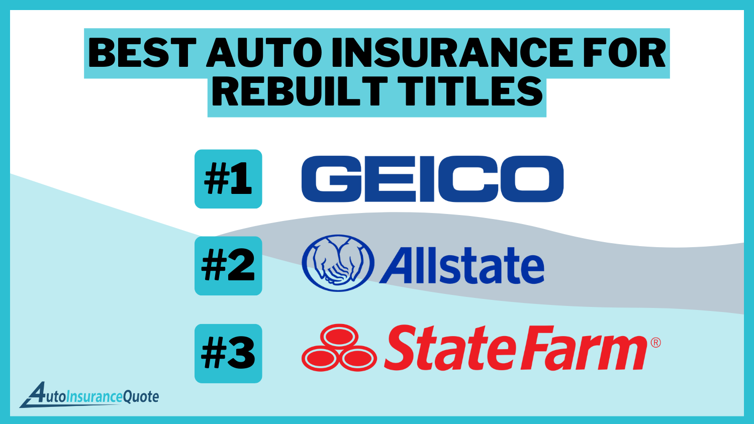 Geico, Allstate, and State Farm: Best Auto Insurance for Rebuilt Titles