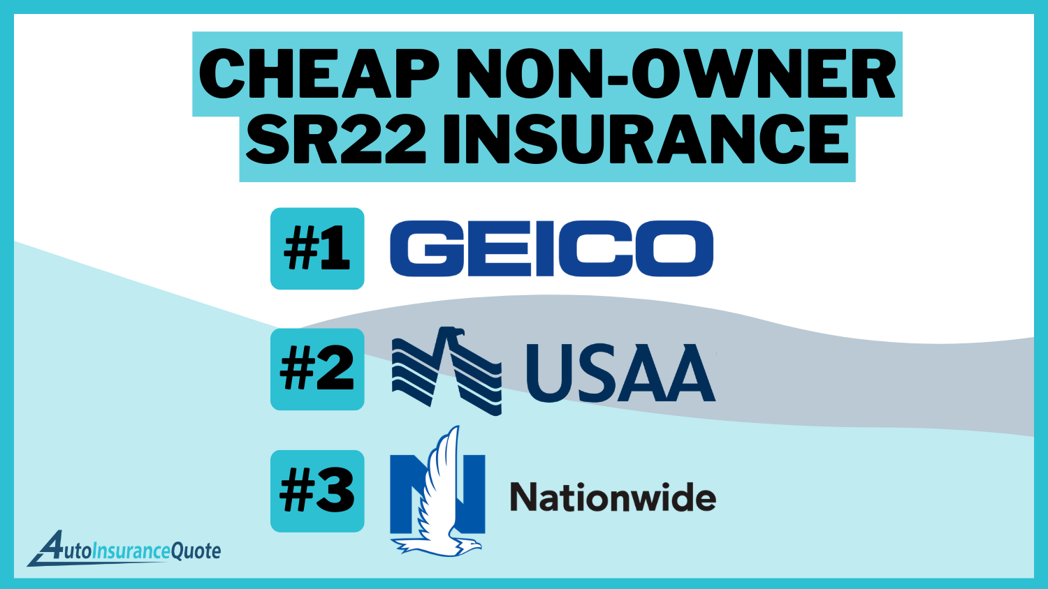 Cheap Non-Owner SR22 Insurance : Geico, USAA, Nationwide