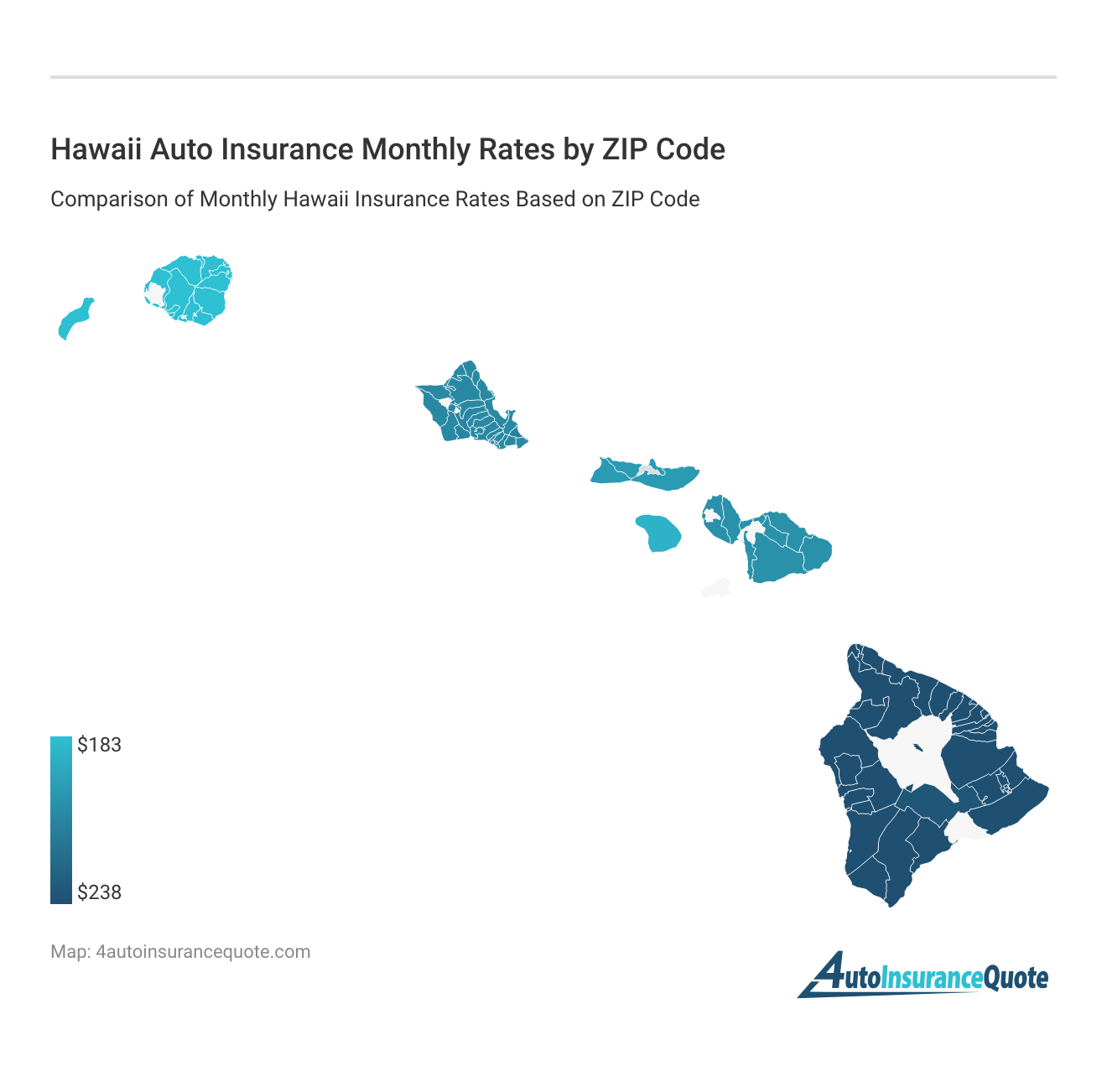 <h3>Hawaii Auto Insurance Monthly Rates by ZIP Code</h3>