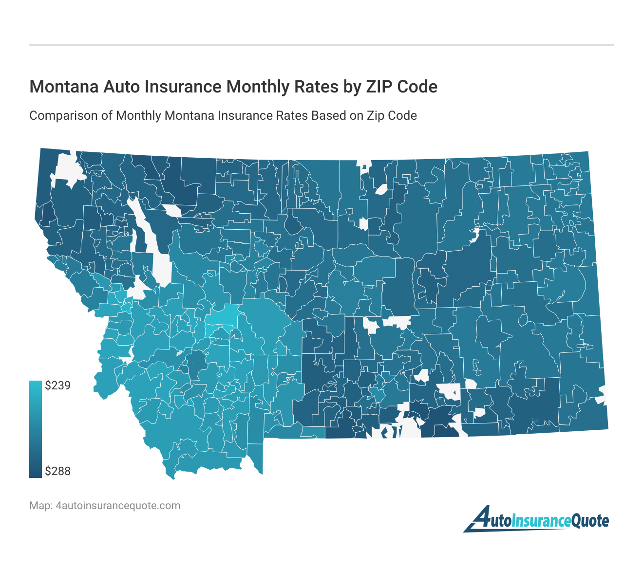 Montana Auto Insurance Monthly Rates by ZIP Code