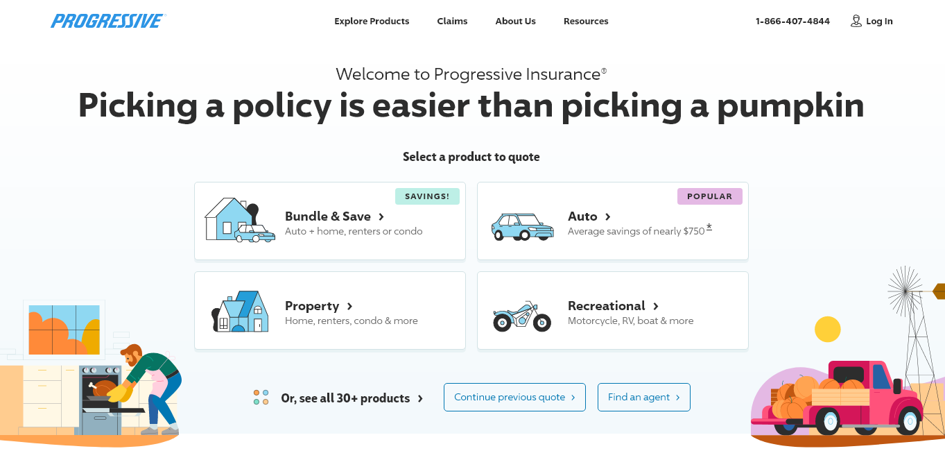Cheap BMW Auto Insurance: Progressive site screenshot